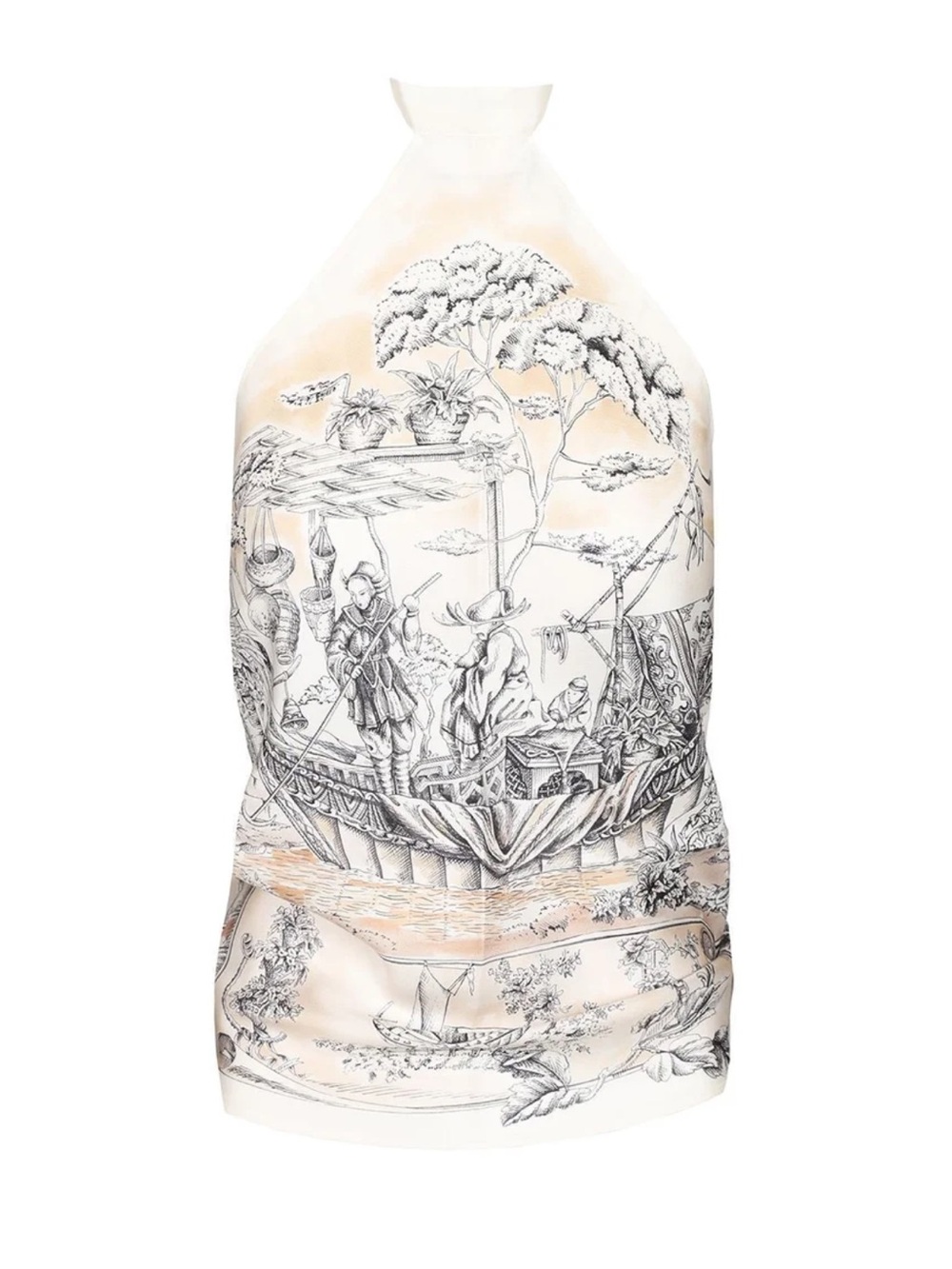 Ferragamo Halter Neck Printed Top
